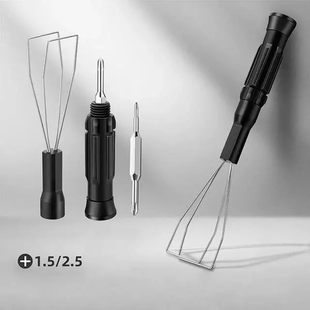 Alt view image 5 of 6 - WRIARICH Universal Mechanical Keyboard Maintenance Tool Kit, Metal Wire Keycap Puller + Shaft Puller + 1.5/2.5 Screwdrivers, Detachable Design