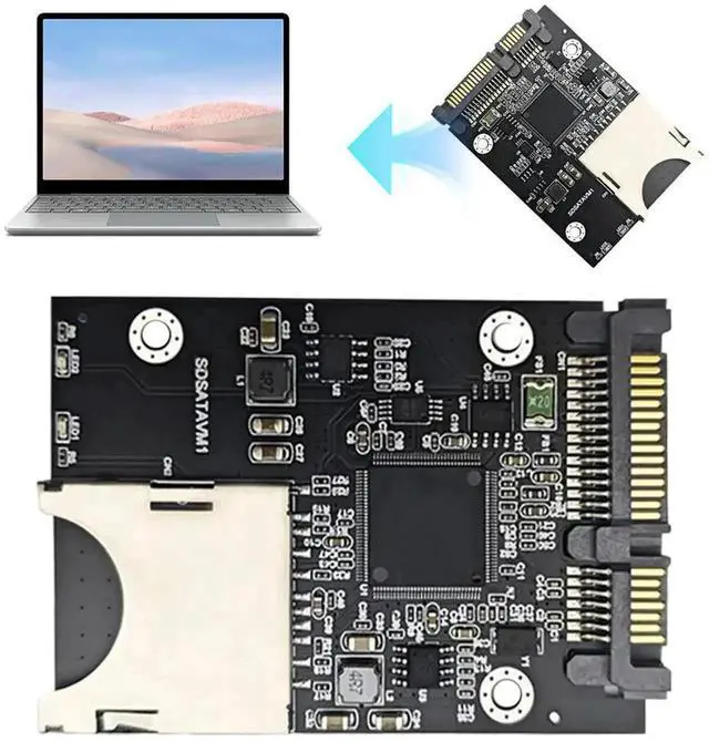 Alt view image 2 of 3 - WRIARICH SD to SATA Adapter with Enclosure Case, Convert SD Card to 2.5 Inch SATA SSD for PC Storage Expansion