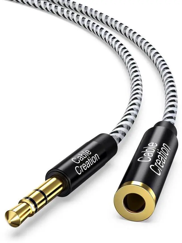 Main image of WRIARICH 1.5FT 3.5mm Male to Female Stereo Audio Extension Cable with Gold Plated Connectors