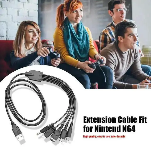 Alt view image 2 of 3 - WRIARICH 1.2M 5-in-1 Multi USB Charging Cable, Universal Power Cord for Nintendo 3DS XL, NDS Lite, NDSi LL & Multiple Classic Handheld Consoles