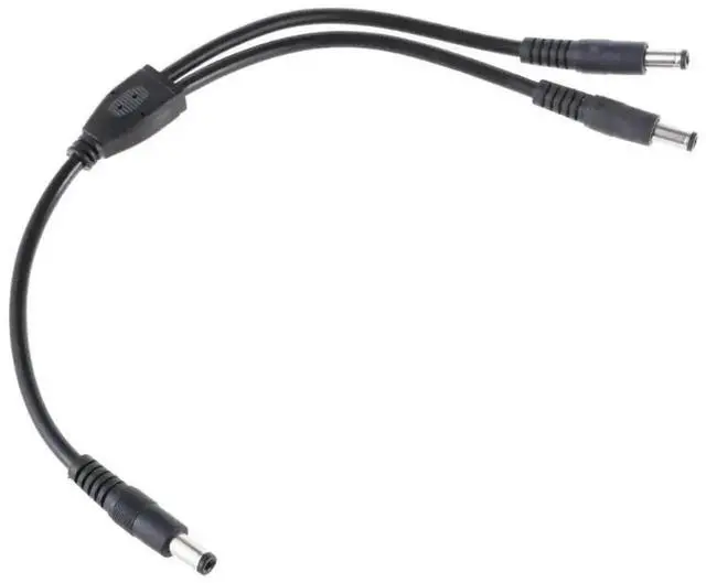 Alt view image 2 of 3 - WRIARICH 5.5x2.5mm DC Power Splitter Extension Cable 1 Male to 2 Male Plug for CCTV Camera Power Adapter