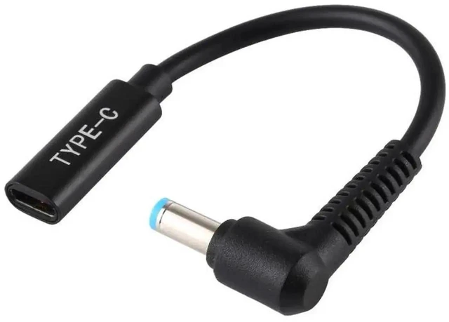 Alt view image 2 of 5 - WRIARICH DP 5.5×1.7mm Male to USB-C Female Power Conversion Cable, Black DC Charging Adapter Cord