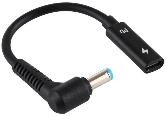 Alt view image 4 of 5 - WRIARICH DP 5.5×1.7mm Male to USB-C Female Power Conversion Cable, Black DC Charging Adapter Cord