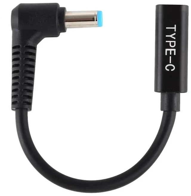 Alt view image 3 of 5 - WRIARICH DP 5.5×1.7mm Male to USB-C Female Power Conversion Cable, Black DC Charging Adapter Cord