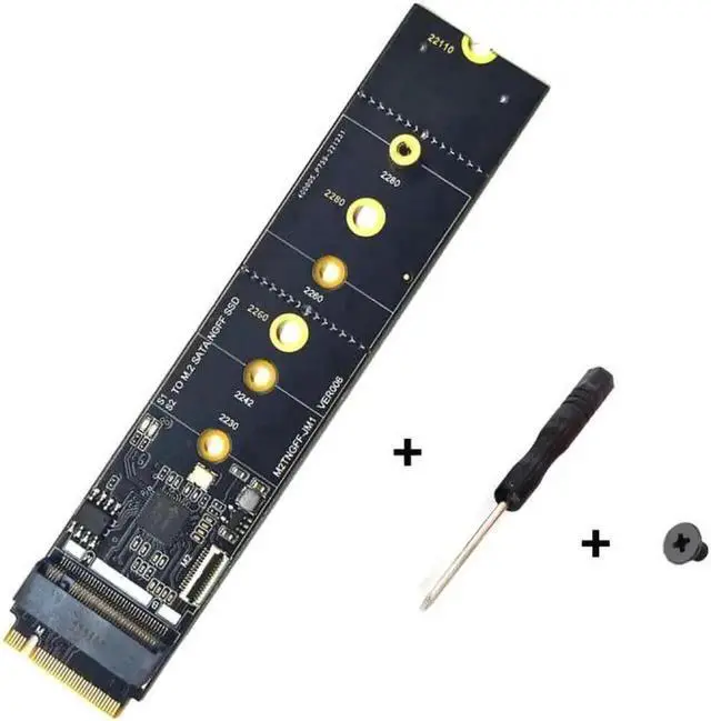 Alt view image 6 of 6 - WRIARICH JMB582 SATA NGFF B+M SSD to NVMe M-Key Motherboard Adapter Card, 2280 Size