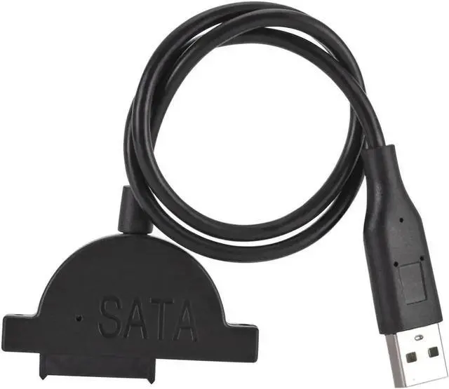 Alt view image 2 of 3 - WRIARICH USB 2.0 to 13Pin Slimline SATA Female Adapter Cable, Converter Cord for Laptop Slim CD/DVD ODD Optical Drive