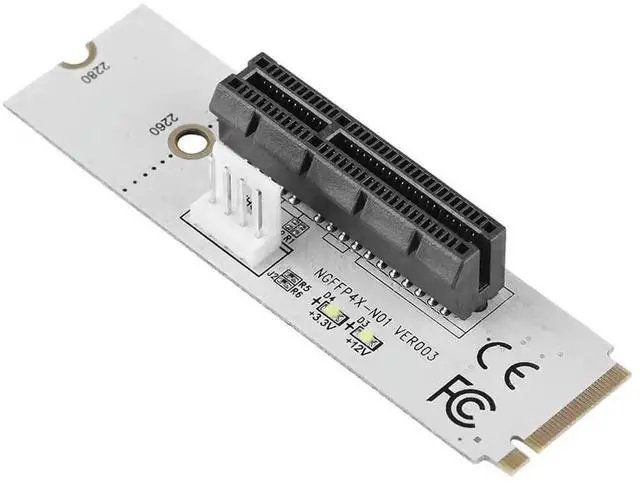 Main image of WRIARICH NGFF M.2 Key M to PCIe 4X Riser Card, M2 NVME SSD to PCI-E X4 Expansion Adapter with LED Power Indicator