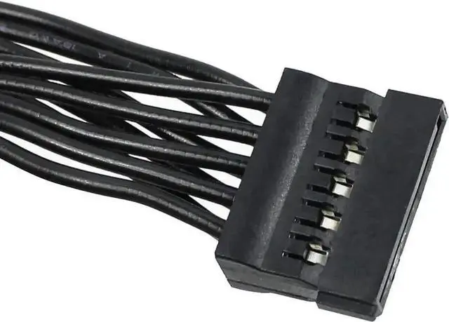 Alt view image 3 of 7 - WRIARICH 80cm Great Wall Dragon Series Modular Power Cable, 5Pin Male to 3×15Pin SATA Hard Drive 1-to-3 Splitter Cord for PC & Server Storage Expansion