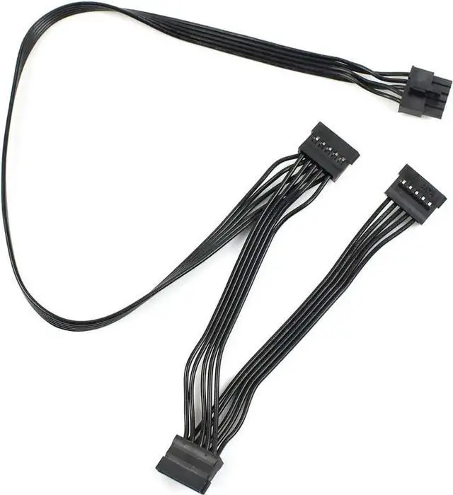 Alt view image 4 of 7 - WRIARICH 80cm Great Wall Dragon Series Modular Power Cable, 5Pin Male to 3×15Pin SATA Hard Drive 1-to-3 Splitter Cord for PC & Server Storage Expansion