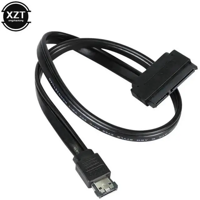 Alt view image 3 of 6 - WRIARICH 50cm eSATA USB Combo to SATA 22Pin (7+15Pin) Hard Drive Cable, 5V Powered External Storage Adapter Cord