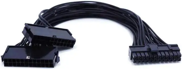 Main image of WRIARICH 30cm ATX 24Pin Male to Female Dual PSU Synchronizer Extension Cable, Dual Power Supply Sync Adapter Cord for Mining Rig Multi PSU Connection