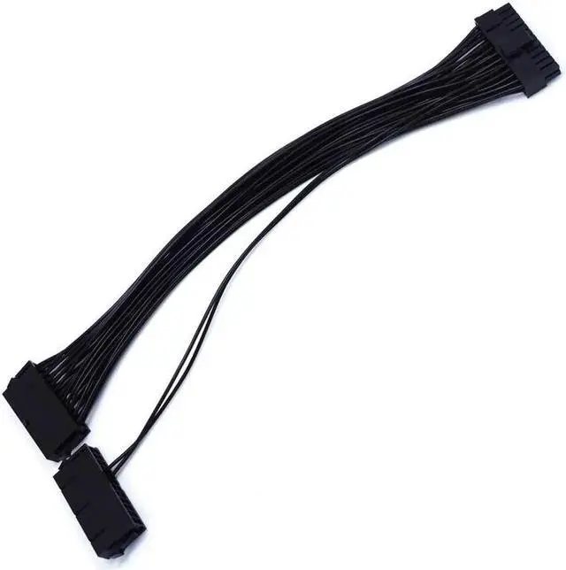 Alt view image 3 of 6 - WRIARICH 30cm ATX 24Pin Male to Female Dual PSU Synchronizer Extension Cable, Dual Power Supply Sync Adapter Cord for Mining Rig Multi PSU Connection