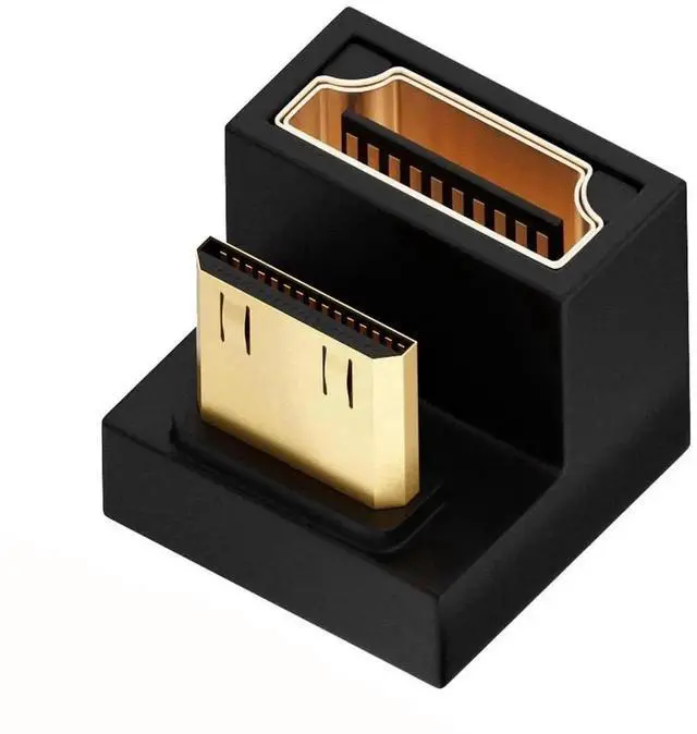 Main image of WRIARICH U-Shaped 360° Up Reverse Back Angled Mini HDMI 1.4 Male to HDMI Female Extension Adapter Converter, Supports 4K HD Video