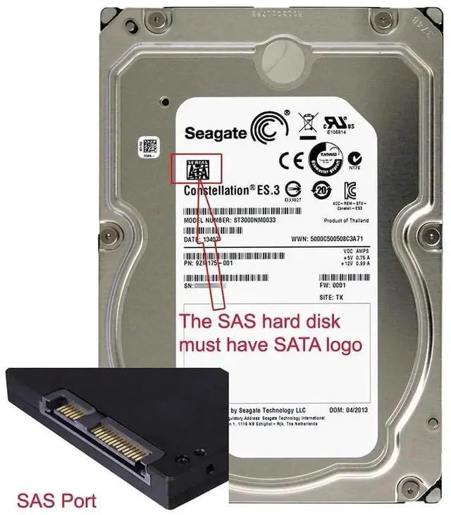 Alt view image 3 of 7 - WRIARICH 50cm SFF-8482 29Pin SAS Male to 7Pin SATA Male Hard Drive Cable Adapter with 15Pin SATA Power Port, SAS to SATA Converter Cord for RAID Server HDD
