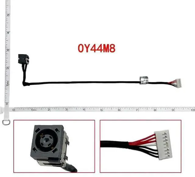 Main image of WRIARICH Laptop DC Power Jack with Cable Harness, Compatible with Dell Inspiron 15 7000 5577 5576 7557 7559 P57F P57F003, PN 0Y44M8