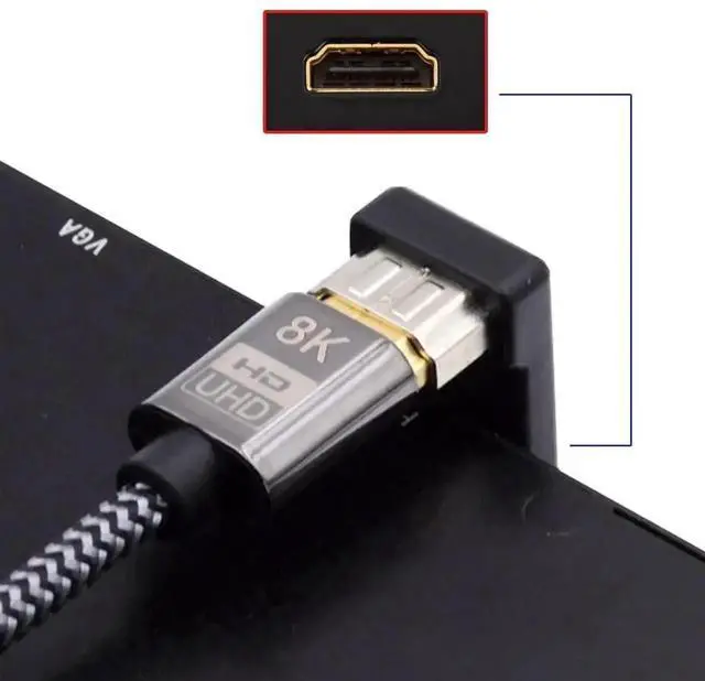 Alt view image 5 of 7 - WRIARICH U-Shaped 360° Down Reverse Back Angled HDMI 1.4 Male to Female Extension Adapter, Type-A 4K HDMI Extender Converter