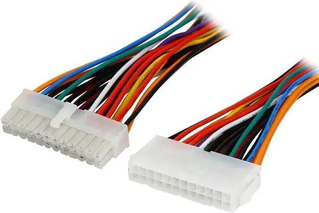Alt view image 3 of 5 - WRIARICH 8 Inches ATX 24Pin Male to Female Motherboard Power Extension Cable, Internal PSU EPS 24Pin PC Mainboard Power Extender Cord
