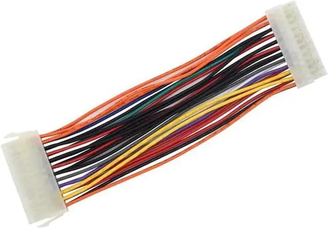 Alt view image 2 of 5 - WRIARICH 8 Inches ATX 24Pin Male to Female Motherboard Power Extension Cable, Internal PSU EPS 24Pin PC Mainboard Power Extender Cord