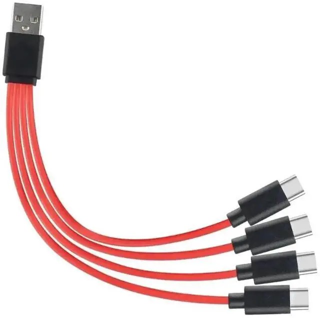 Main image of WRIARICH 4-in-1 USB-C Splitter Cable, 4-Port Fast Charging Adapter for Phone and Hard Drive