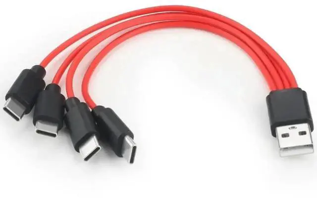 Alt view image 3 of 3 - WRIARICH 4-in-1 USB-C Splitter Cable, 4-Port Fast Charging Adapter for Phone and Hard Drive