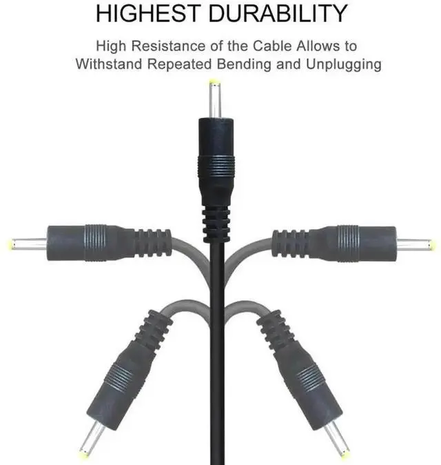 Alt view image 5 of 5 - WRIARICH 1.2m Black USB Male to DC 2.5×0.7mm Barrel Jack Power Supply Cable