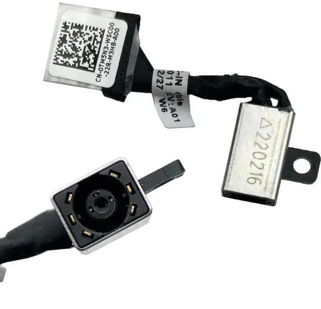 Alt view image 2 of 3 - WRIARICH Laptop DC Charging Port Harness Cable Replacement for Dell Latitude 3400 3500 Inspiron 5584 5583 P86F P85F, P/N 0TM5N3 450.0FV06.0011
