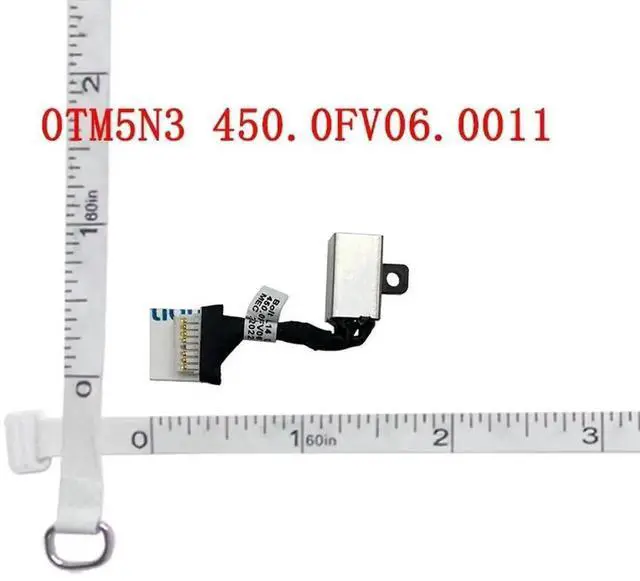 Main image of WRIARICH Laptop DC Charging Port Harness Cable Replacement for Dell Latitude 3400 3500 Inspiron 5584 5583 P86F P85F, P/N 0TM5N3 450.0FV06.0011