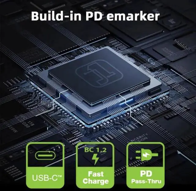 Alt view image 7 of 7 - WRIARICH Transparent USB4.0 USB-C Male to Female Extension Adapter with Smart LED Digital Tester, 40Gbps Data Transfer 140W PD Fast Charging Real-Time Voltage Current Power Monitor Detector