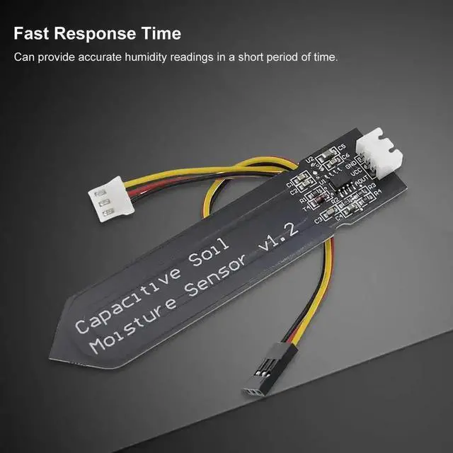 Alt view image 2 of 3 - WRIARICH Capacitive Soil Moisture Sensor Module, Corrosion Resistant Soil Humidity Detector with Gravity 3-Pin Interface, 3.3V-5.5V Analog Output