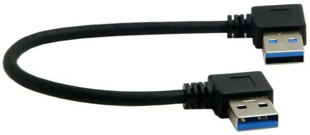 Alt view image 3 of 6 - WRIARICH 0.5M 90° Right Angle USB3.0 Type-A Male to Female Extension Cable, 5Gbps High Speed for External HDD & Laptop