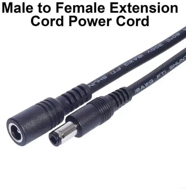 Main image of WRIARICH 6.3x3.0mm DC Male to Female Power Extension Cable 120W High Power Charging Cord for Laptops & Notebooks