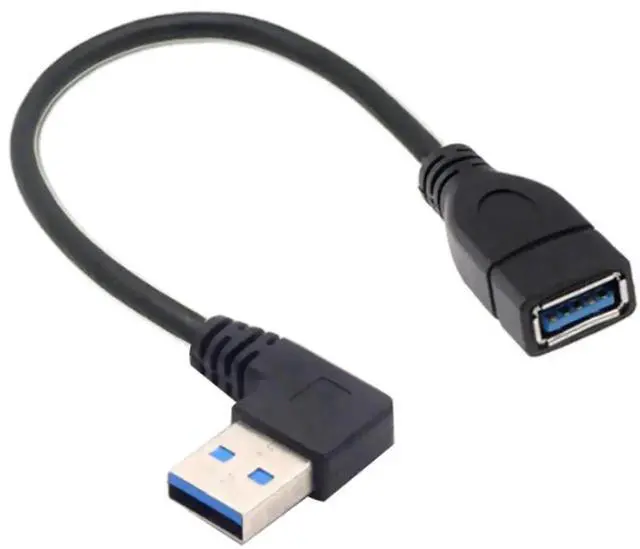 Main image of WRIARICH 2 Pack 10in/25cm 90° Left & Right Flat USB 3.0 Extension Cable, Type A Male to Female 5Gbps High Speed Cord for Laptop, TV, Flash Drive, Mouse, Hard Drive, Webcam