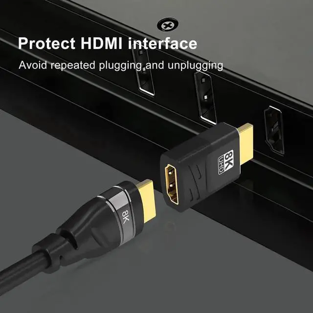 Alt view image 7 of 7 - WRIARICH 2-Pack HDMI 2.1 Female to Female Coupler Adapter, Supports 8K@60Hz, 4K@120Hz, HDR & eARC, HDMI Cable Extender for HDTV, Laptop, PC, Monitor, PS5