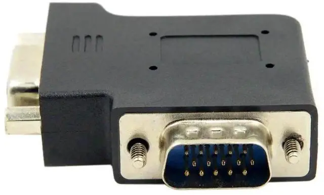 Alt view image 2 of 6 - WRIARICH 90 Degree Left Angled HDB15Pin VGA Male to Female Gender Changer Adapter, D-Sub SVGA Video Connector for Graphics Card, Monitor, Projector