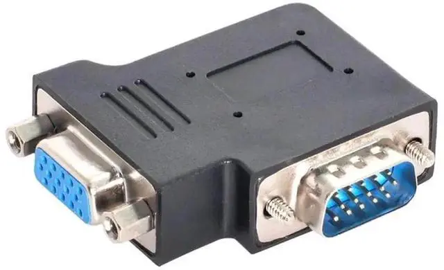 Alt view image 3 of 6 - WRIARICH 90 Degree Left Angled HDB15Pin VGA Male to Female Gender Changer Adapter, D-Sub SVGA Video Connector for Graphics Card, Monitor, Projector