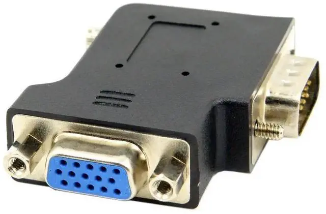 Alt view image 6 of 6 - WRIARICH 90 Degree Left Angled HDB15Pin VGA Male to Female Gender Changer Adapter, D-Sub SVGA Video Connector for Graphics Card, Monitor, Projector