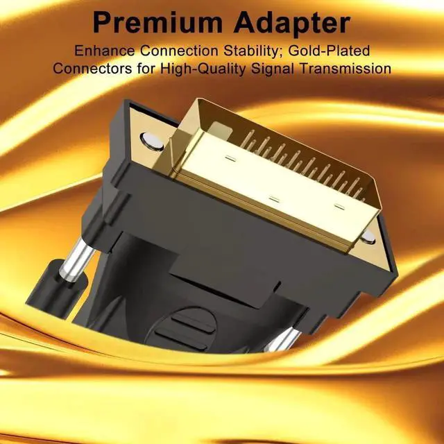 Alt view image 7 of 7 - WRIARICH 2-Pack DVI-D Male to HDMI Female Bidirectional Adapter, Gold-Plated Converter Supports 4K, 3D, ARC & Ethernet