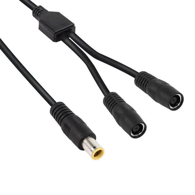 Alt view image 2 of 7 - DC7909 Y Splitter Cable, DC 8mm 1 Male to 2 Female 14AWG Heavy Duty Power Cord, DC7.9x0.9mm Y Adapter for Solar Panel, Solar Generator, Portable Power Station, Solar Power Bank, Black 30CM(1FT)