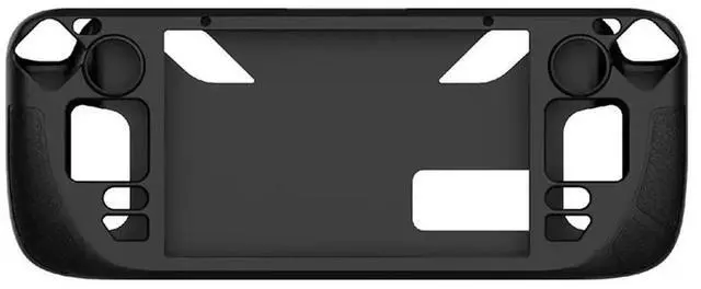 Alt view image 2 of 3 - WRIARICH Silicone Case for Steam Deck, Anti-Slip Soft Shell Protective Cover with Foldable Bracket, Shockproof Full Body Skin Replacement Accessories