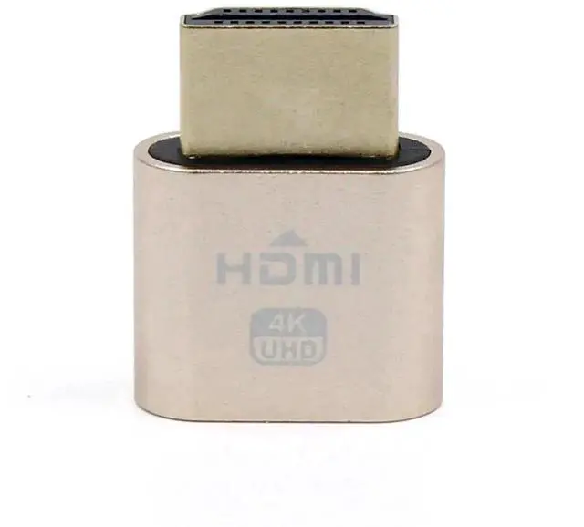 Alt view image 2 of 7 - WRIARICH Gold HDMI Dummy Plug VGA Virtual Display Emulator, EDID DDC Headless Ghost Display Adapter 1920x1080@60Hz