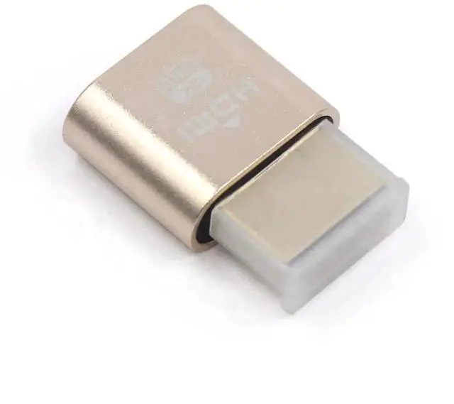 Alt view image 6 of 7 - WRIARICH Gold HDMI Dummy Plug VGA Virtual Display Emulator, EDID DDC Headless Ghost Display Adapter 1920x1080@60Hz
