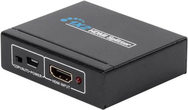 Main image of WRIARICH Mini 1x2 HDMI Splitter 4K Ultra HD 1080P@60Hz, USB Powered 1 Input to 2 Output HDMI Distribution Splitter
