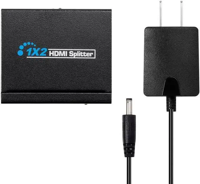 Alt view image 2 of 6 - WRIARICH Mini 1x2 HDMI Splitter 4K Ultra HD 1080P@60Hz, USB Powered 1 Input to 2 Output HDMI Distribution Splitter