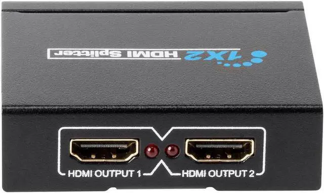 Alt view image 3 of 6 - WRIARICH Mini 1x2 HDMI Splitter 4K Ultra HD 1080P@60Hz, USB Powered 1 Input to 2 Output HDMI Distribution Splitter