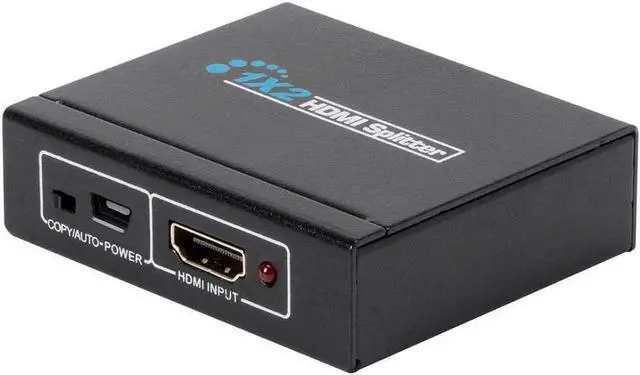 Alt view image 4 of 6 - WRIARICH Mini 1x2 HDMI Splitter 4K Ultra HD 1080P@60Hz, USB Powered 1 Input to 2 Output HDMI Distribution Splitter