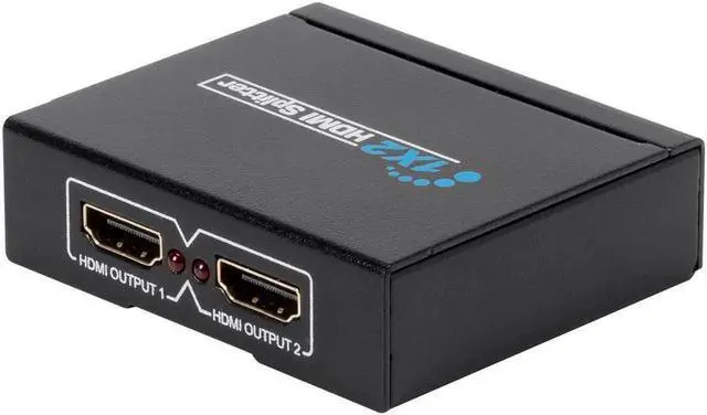 Alt view image 6 of 6 - WRIARICH Mini 1x2 HDMI Splitter 4K Ultra HD 1080P@60Hz, USB Powered 1 Input to 2 Output HDMI Distribution Splitter