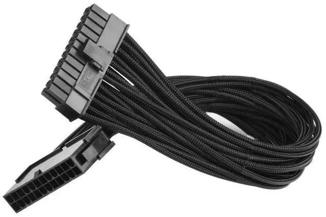 Alt view image 4 of 7 - WRIARICH 12 Inch Sleeved ATX 24Pin (4+20) Male to Female Extension Cable for Motherboard PSU