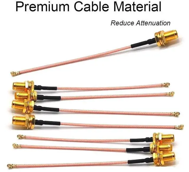 Alt view image 3 of 3 - WRIARICH 8 Pack 20cm U.FL IPX to RP-SMA Female Pigtail Cable, RG178 Coaxial WiFi Antenna Jumper Cord