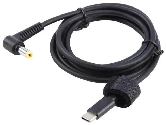 Alt view image 5 of 7 - WRIARICH 1.5M USB-C Elbow to 5.5x2.5mm Laptop Charging Cable PD65W + DC Power Jack Harness for HP 17-R 17-N M7-N Series 799752-Y18 F18 S1