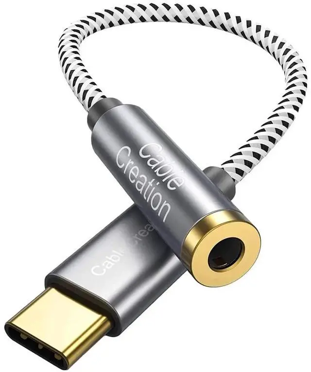 Main image of WRIARICH 0.33FT USB C to 3.5mm Audio Adapter with Built-in 24Bit/96kHz HiFi DAC, Type-C Aux Headphone Dongle Compatible with iPhone 15/16 Series Galaxy S24 S23 Ultra Pixel 9 iPad